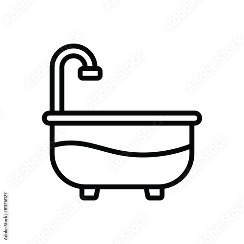 bathtub icon vector design template