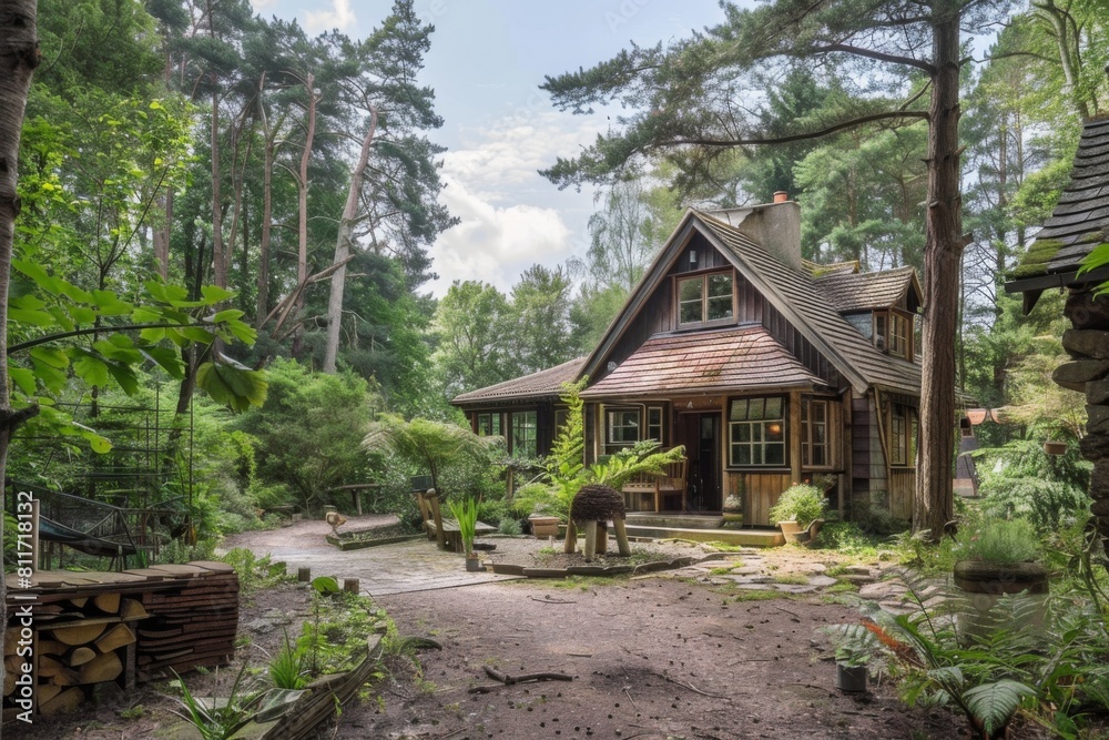 woodland bungalow and a gable roof woodland bungalow and a gable roof