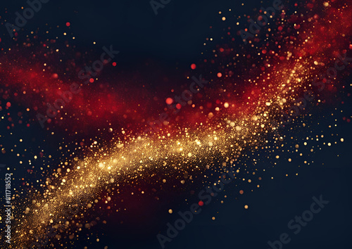 background abstract with Dark red and gold particle