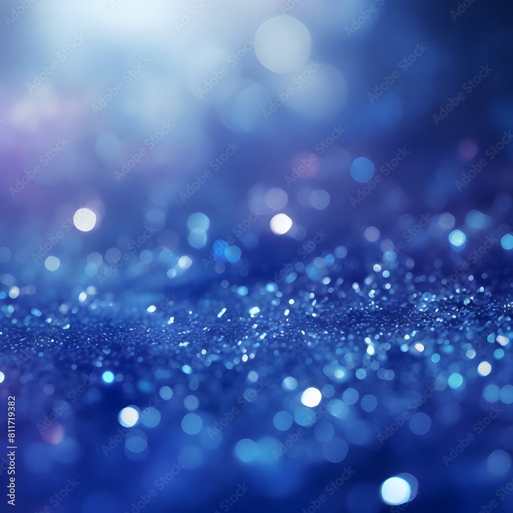 Sapphire blue glitter background with bokeh lights. Generative AI. Sapphire blue glitter background with bokeh lights. Generative AI.
