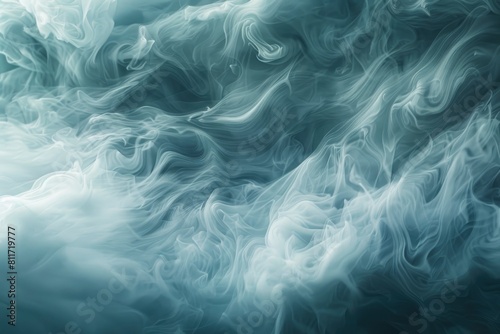 Rolling billows of swirling clouds from dry ice across the bottom even light - generative ai