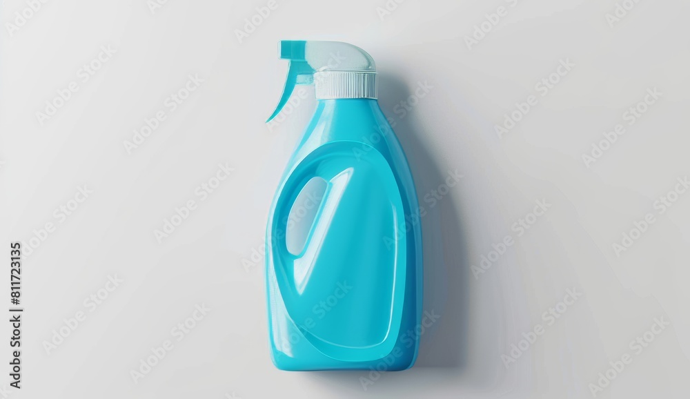 Plastic product bottle of bleach with no labels or branding isolated on a white background Plastic product bottle of bleach with no labels or branding isolated on a white background