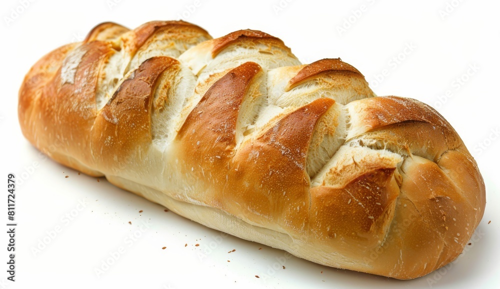 Loaf of bread isolated on a white background