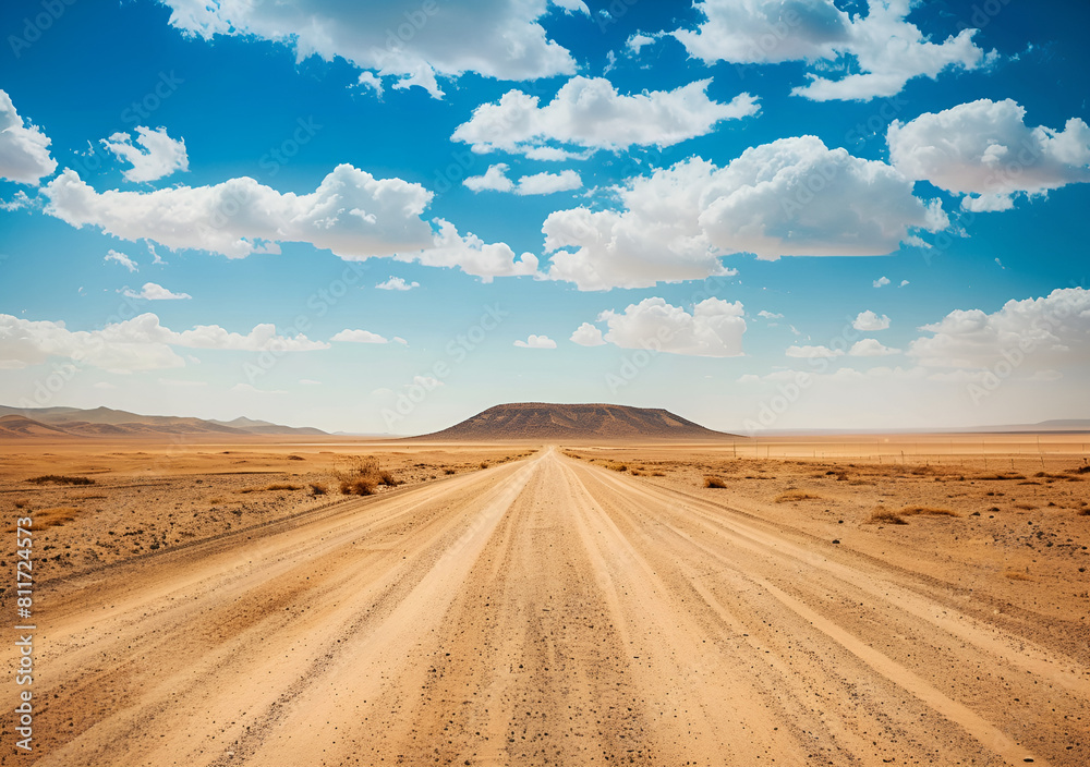outback dirt road rural landscape blue sky beautiful cloud . Serene Outback: A Journey Through Rural Landscapes