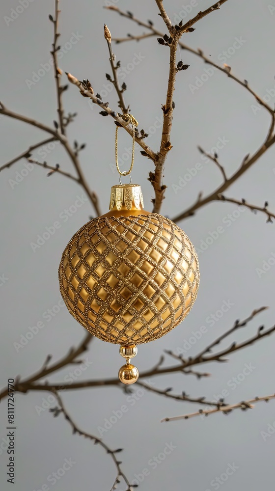Obraz premium Elegance in Celebration: Decorative Christmas Ornament Balls