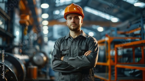 Portrait of Industrious Factory Worker