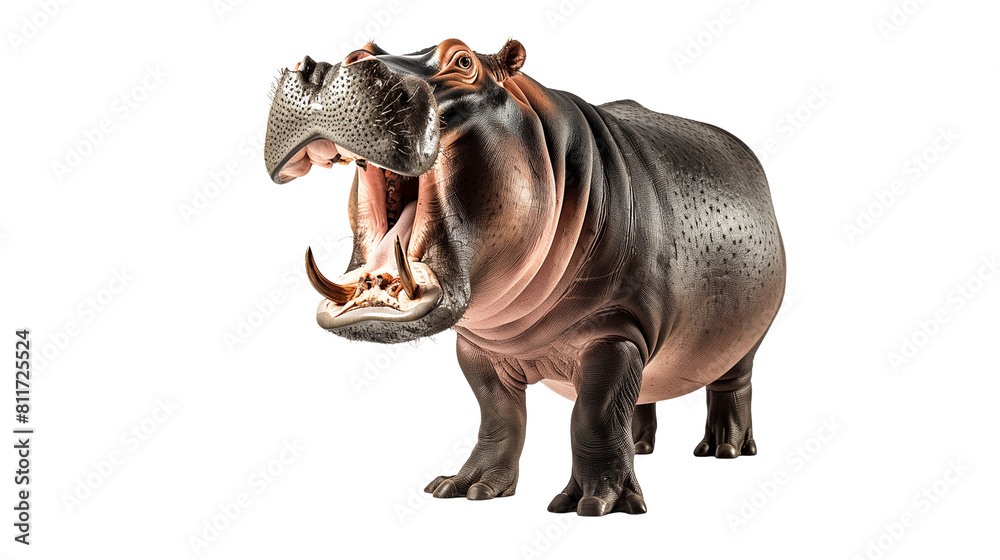 Fototapeta premium Hippopotamus with Open Mouth