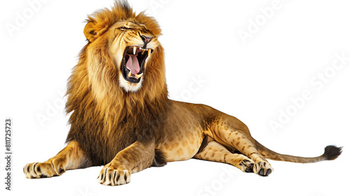Lion Roaring in Profile photo