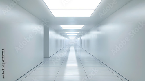 Empty white room. Abstract studio background for product presentation 3d room with copy space