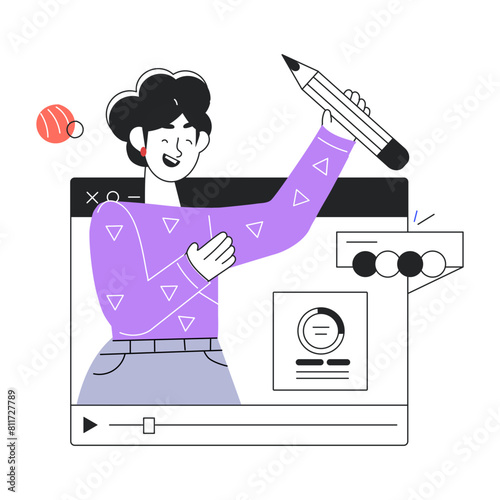 Check out doodle mini illustration of video lecture 