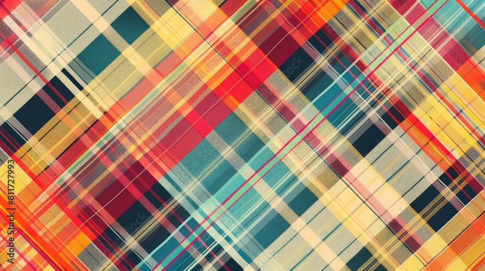 Geometric Plaid Pattern Background Design Geometric Plaid Pattern Background Design