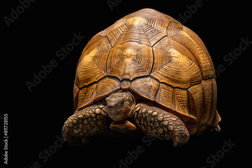 The Angonoka Tortoise (Astrochelys yniphora) is the rarest tortoise species in the world.  It is endemic to Madagascar. photo