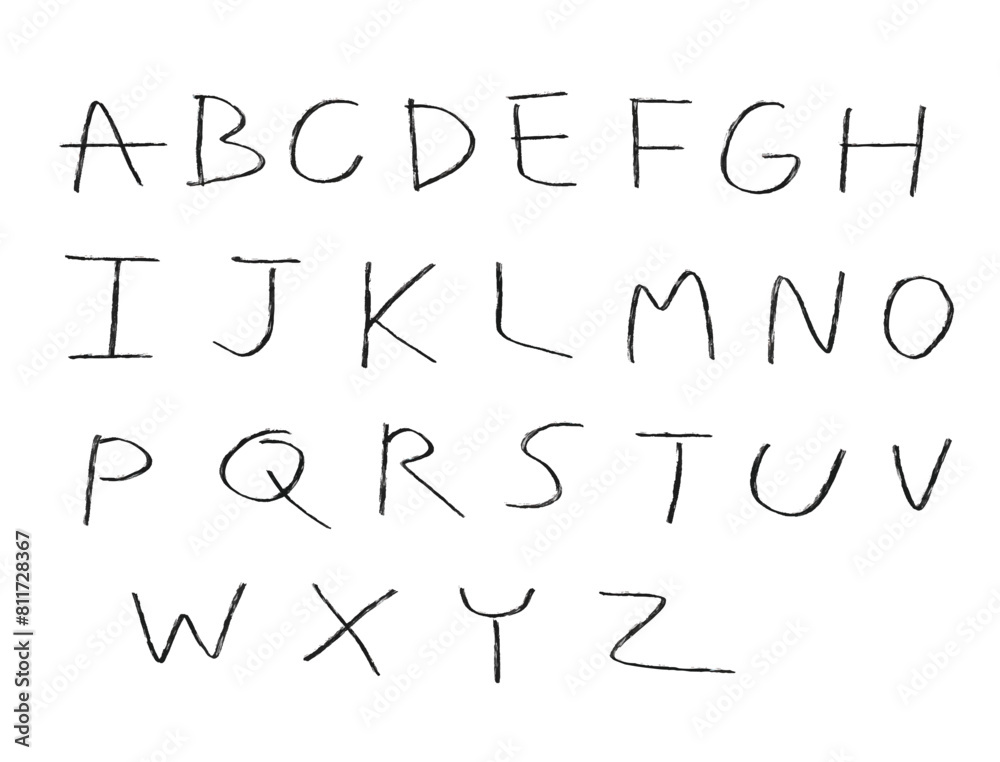 English alphabet A to Z handdrawn doodle collection English alphabet A to Z handdrawn doodle collection