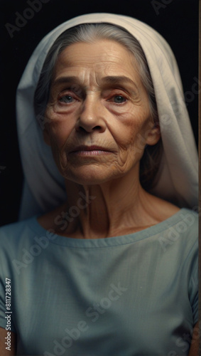portrait of a woman, old woman