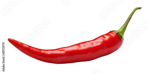 Red chilli isolated on transparent background