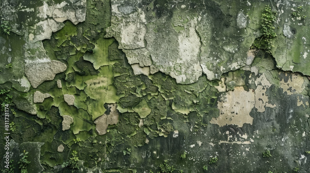 Picture of a wall covered in grime moss and cracks Picture of a wall covered in grime moss and cracks