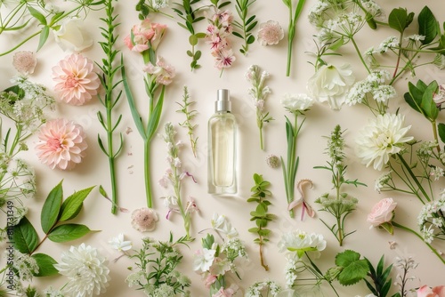 Experience the delicate pheromone of signature scents in a spray, where aromatic perfume ingredients blend with iconic fragrance compositions photo