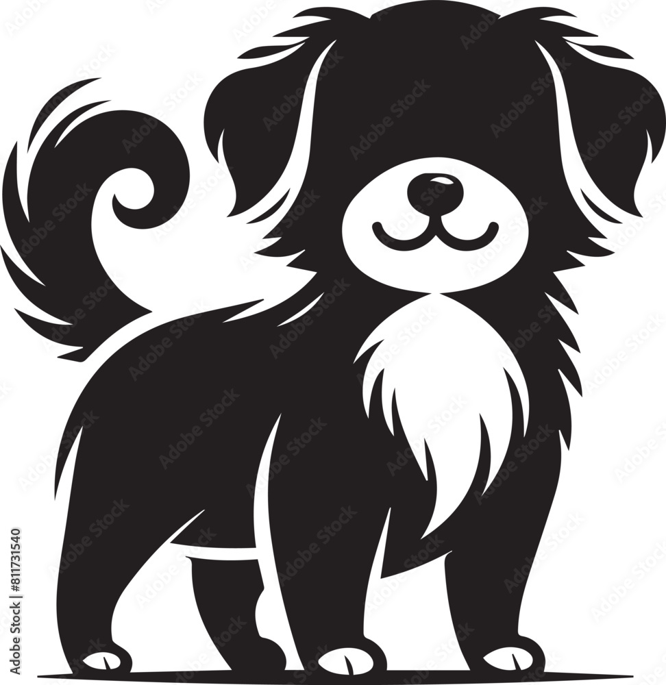 Dog silhouette vector black and white. Dog logo. Dog silhouette vector black and white. Dog logo.