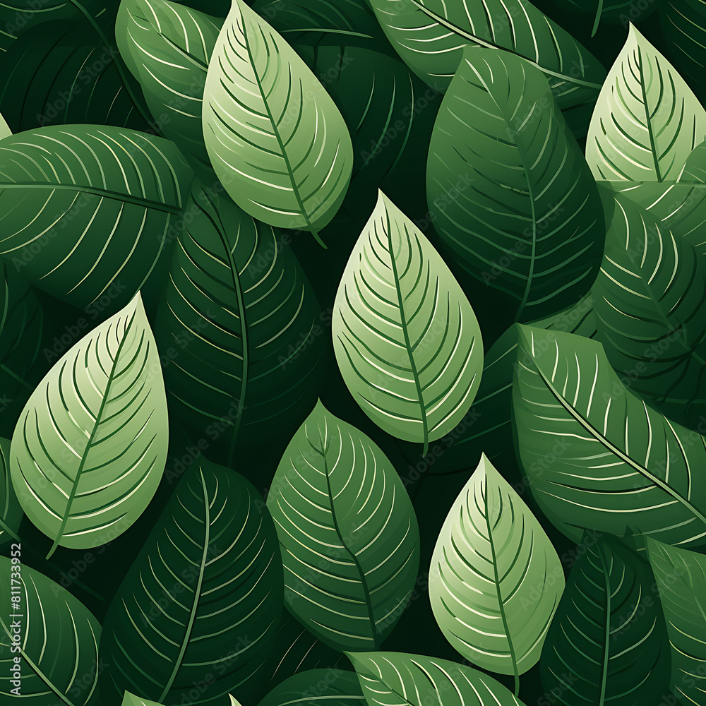 Leaf digital art seamless pattern, the design for apply a variety of graphic works Leaf digital art seamless pattern, the design for apply a variety of graphic works