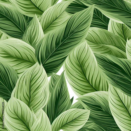 Leaf digital art seamless pattern  the design for apply a variety of graphic works