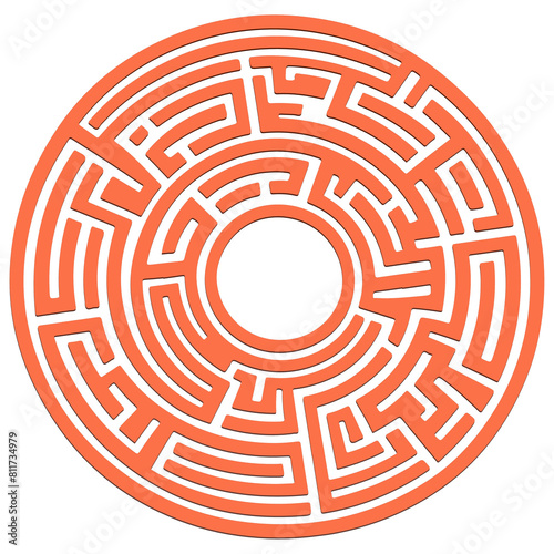 3d Maze conundrum for challenge the kids, Labyrinth for finding the right path. Game for children.