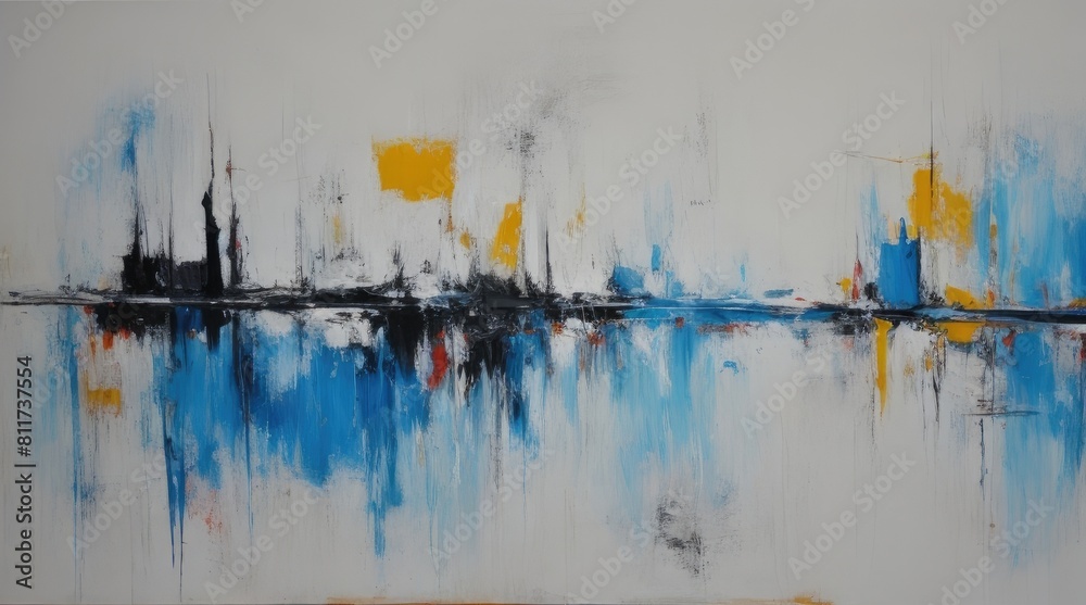 abstract expressionist painting with white background abstract expressionist painting with white background