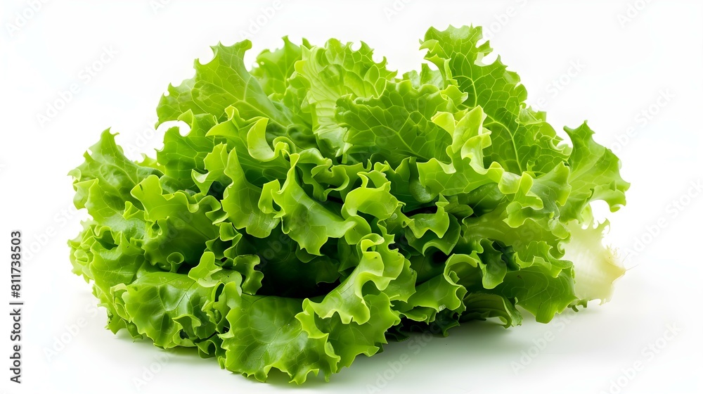 Close up of a fresh Lettuce on a white Background Close up of a fresh Lettuce on a white Background