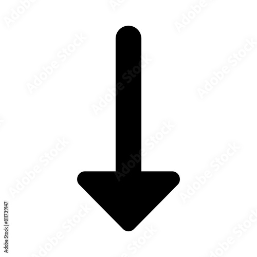 arrow down flat vector illustration