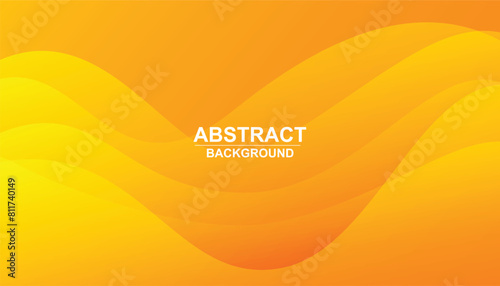 Orange abstract background with wave shapes, wave elements with fluid gradient shapes, minimal geometric background, orange background