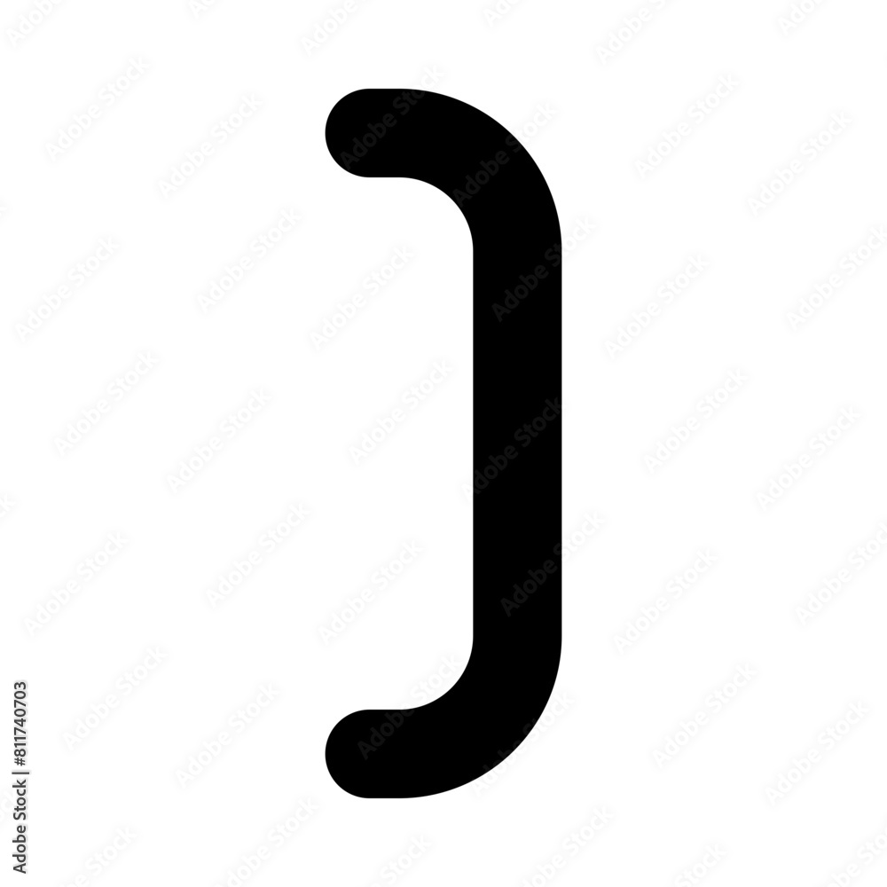 bracket square right flat vector illustration bracket square right flat vector illustration