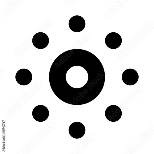 brightness low flat vector illustration