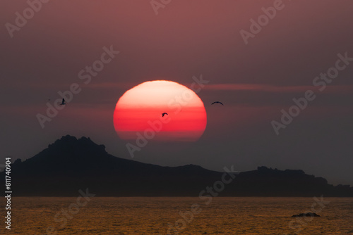 Magnifique coucher du soleil en Bretagne - France