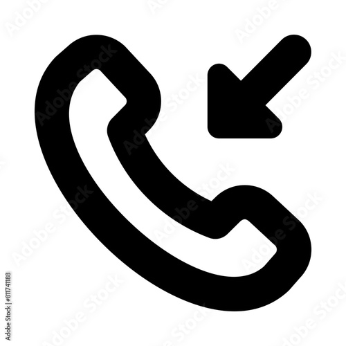 call incoming flat vector illustration