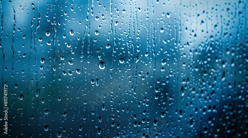 Window with raindrops on the glass.