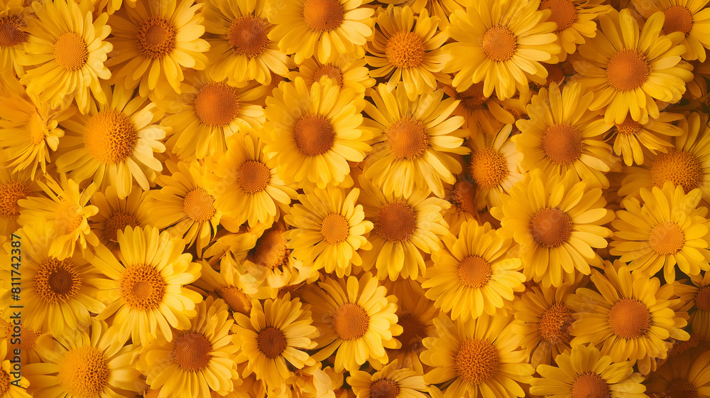 Background made of orange flowers Background made of orange flowers