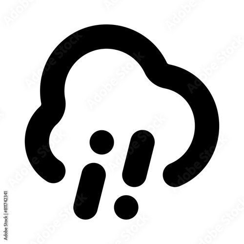 cloud hail mixed flat vector illustration