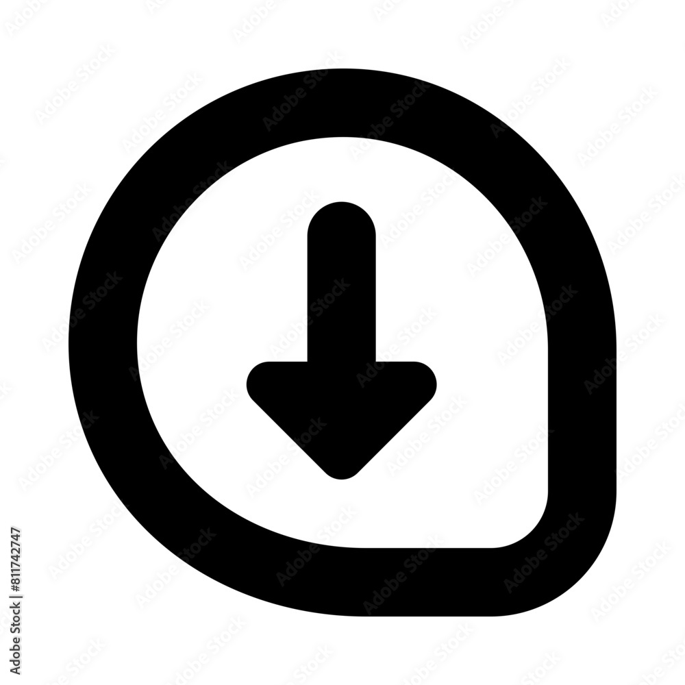 comment arrow down flat vector illustration comment arrow down flat vector illustration