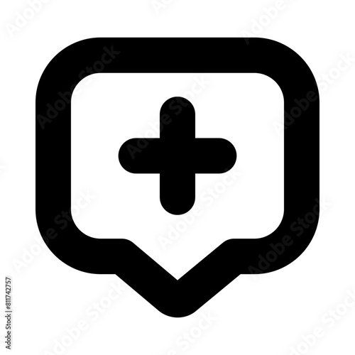 comment medical flat vector illustration