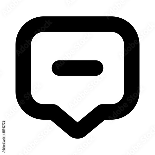 comment minus flat vector illustration