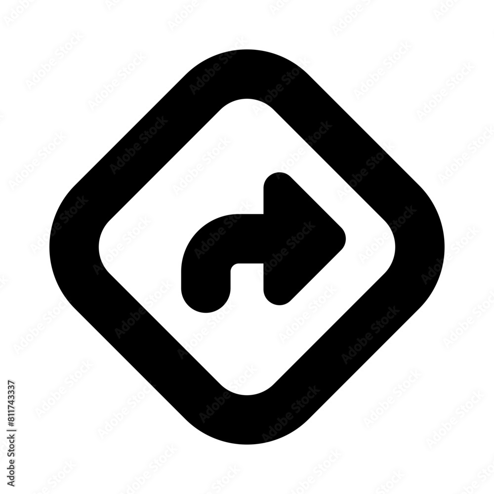 diamond turn right flat vector illustration diamond turn right flat vector illustration