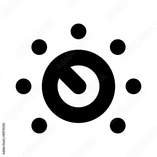 dial med low flat vector illustration