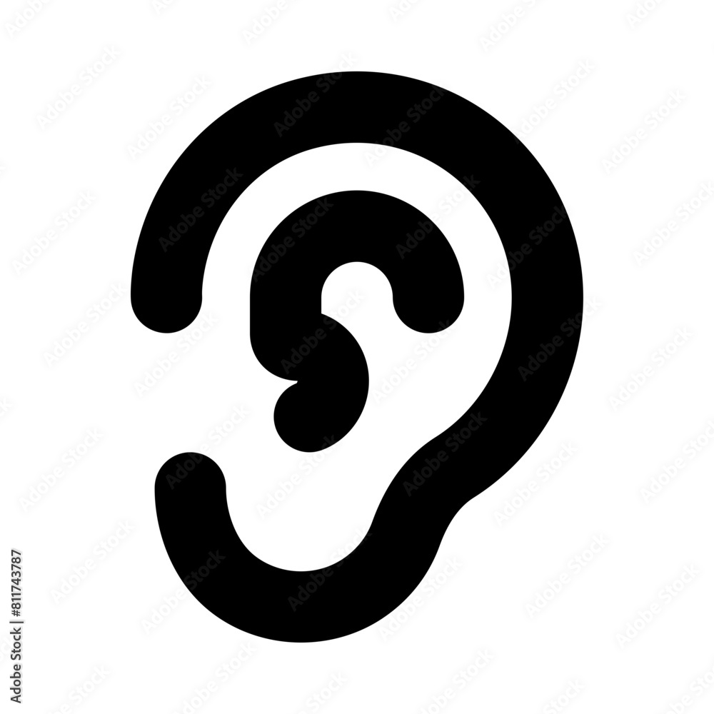 ear flat vector illustration ear flat vector illustration