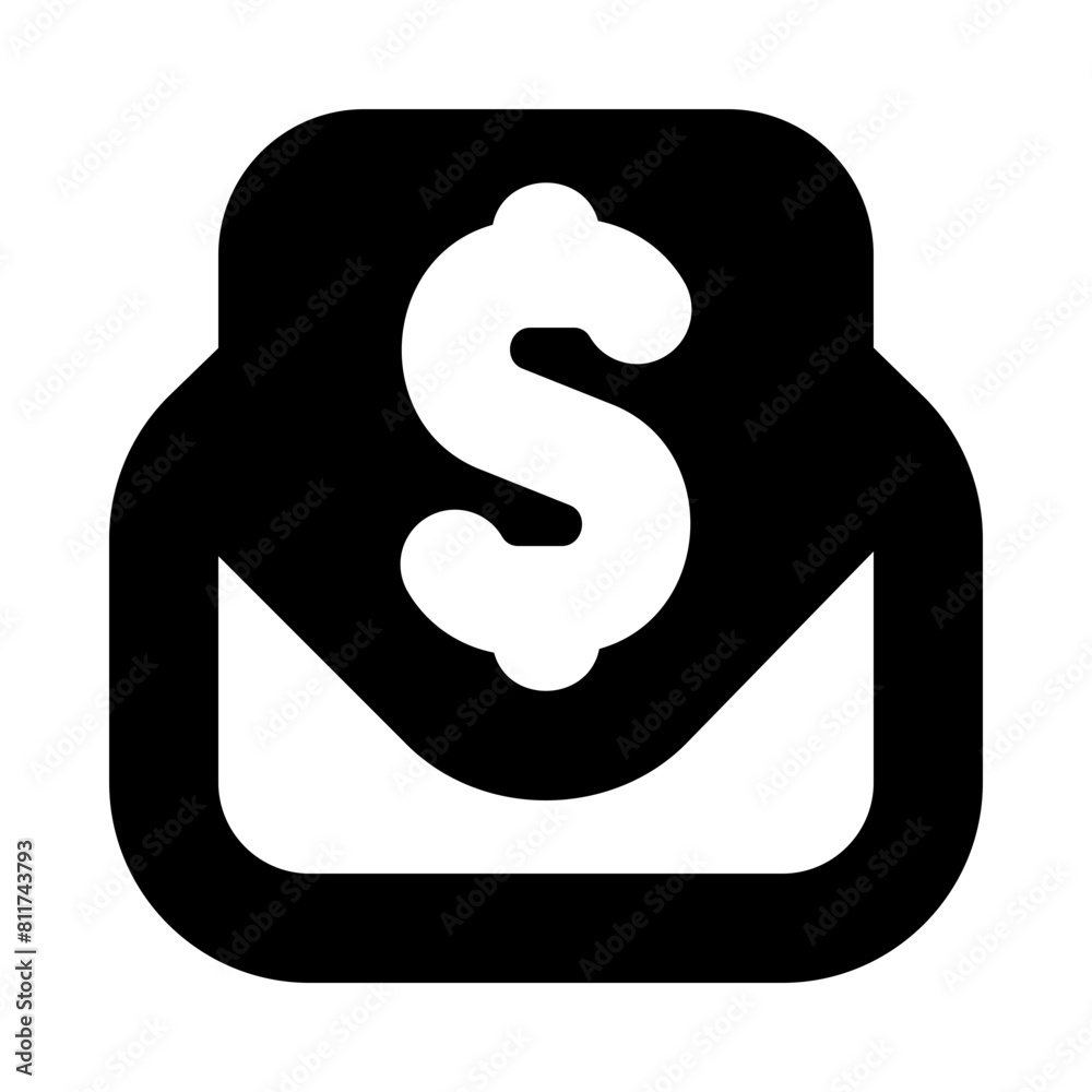 envelope open dollar flat vector illustration envelope open dollar flat vector illustration