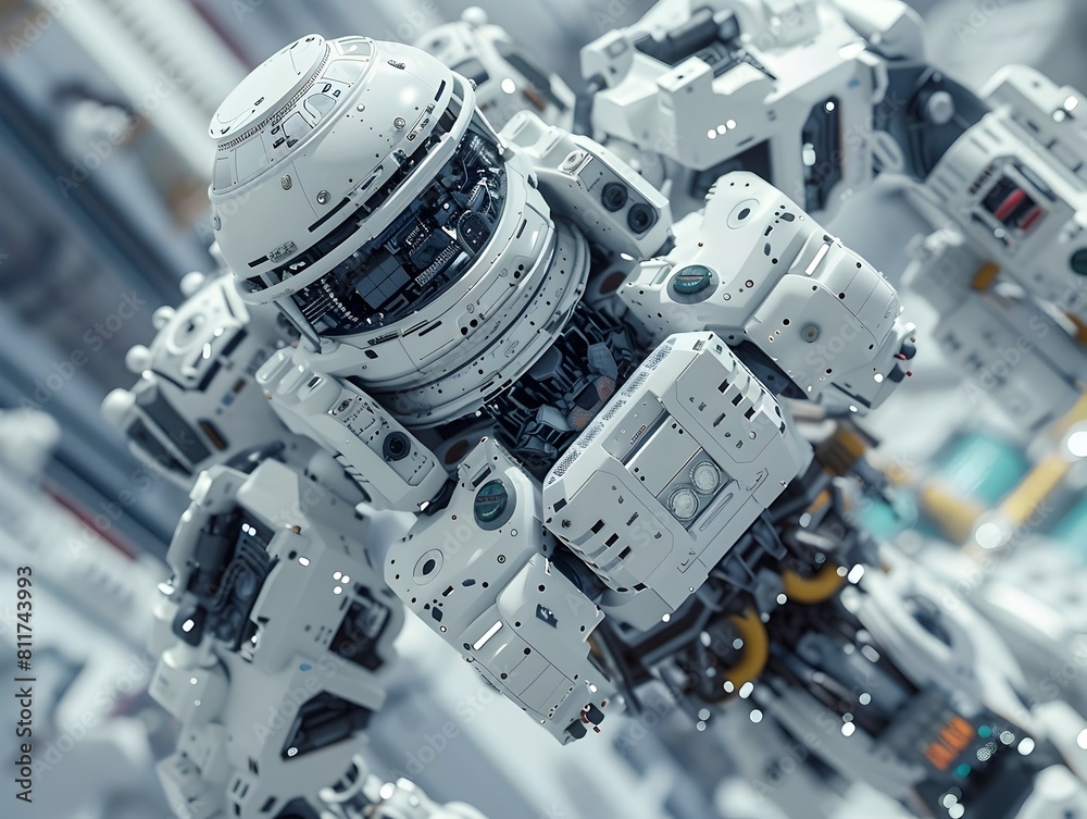 Fototapeta premium Close Up of Rugged and Advanced Survival Robot Designed for Harsh Space Environments