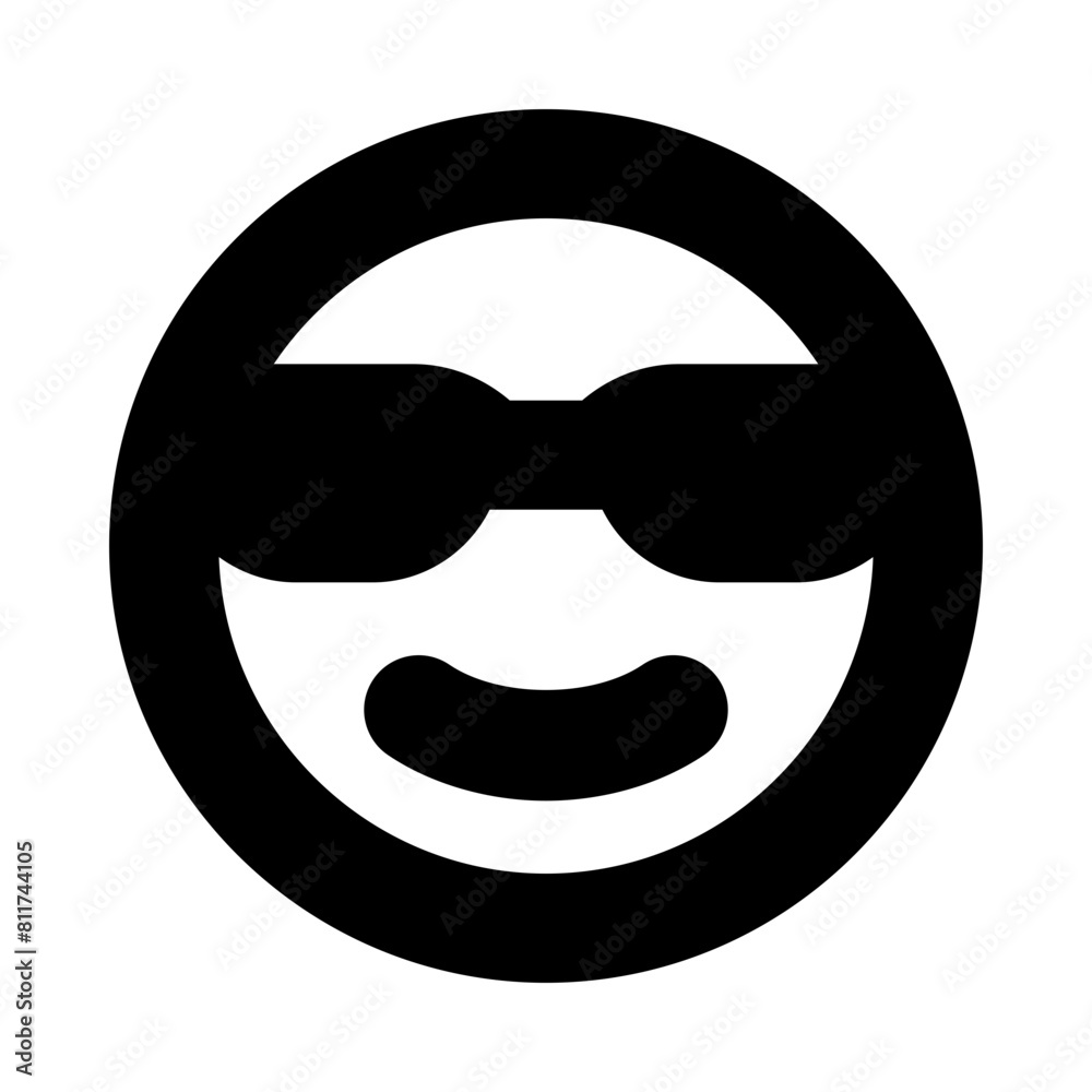 face sunglasses flat vector illustration face sunglasses flat vector illustration