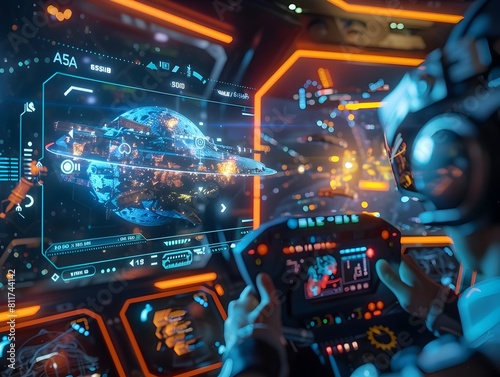 Immersive Sci Fi Gaming Experience Showcasing Futuristic Alien Technology and Spacecraft