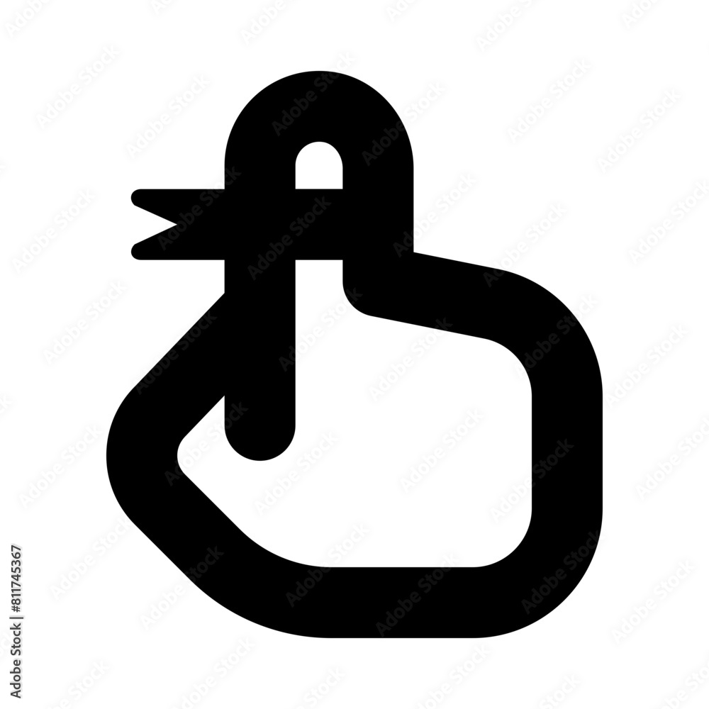 hand back point ribbon flat vector illustration hand back point ribbon flat vector illustration
