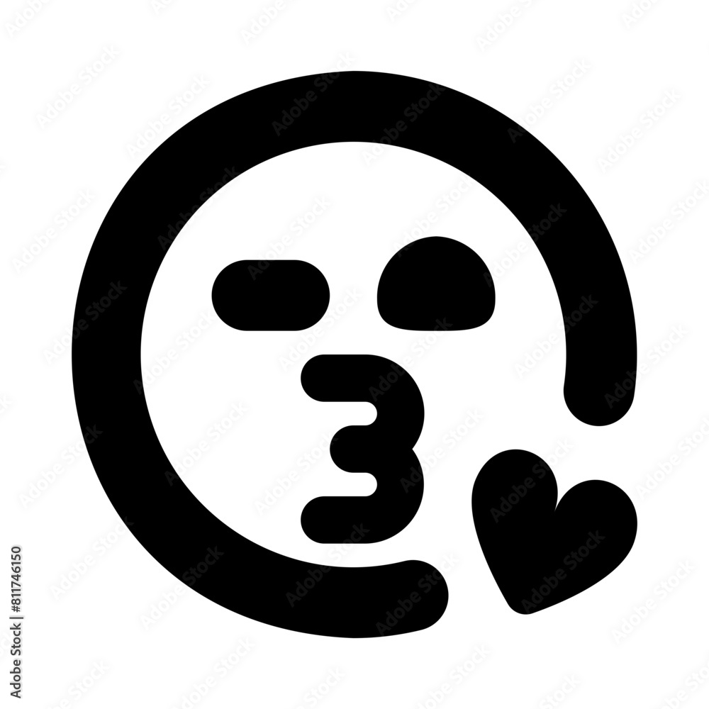 kiss wink heart flat vector illustration kiss wink heart flat vector illustration