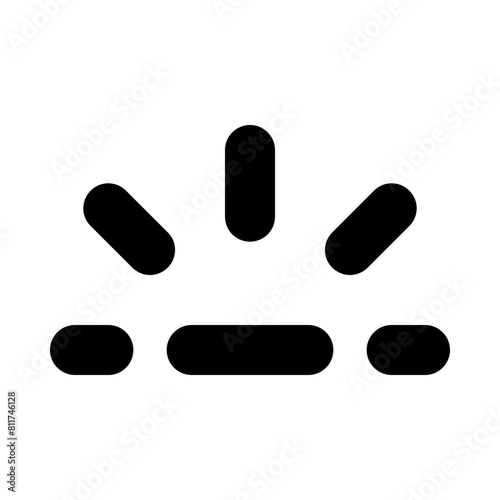 keyboard brightness flat vector illustration