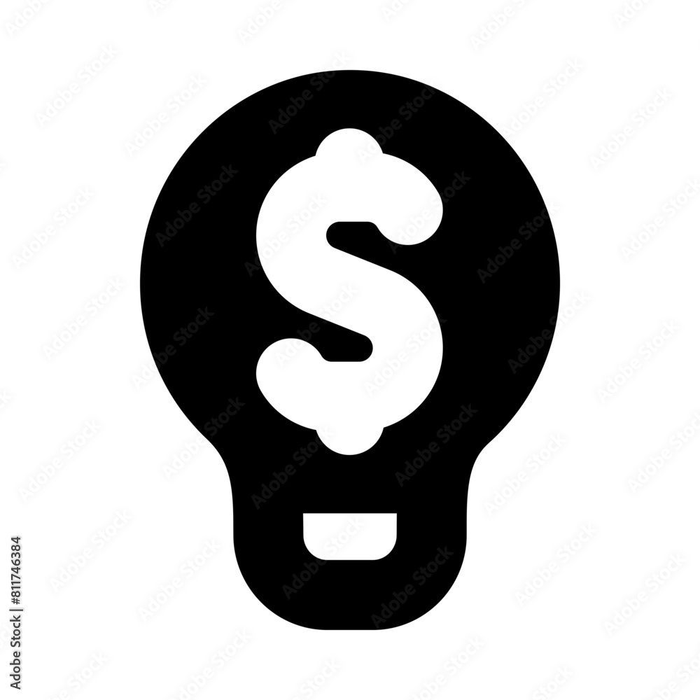 lightbulb dollar flat vector illustration lightbulb dollar flat vector illustration